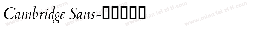 Cambridge Sans字体转换